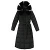 Luxurious Women Full Length Parka Jacket Down Cotton Puffer Coat Fur Long Hooded Winter