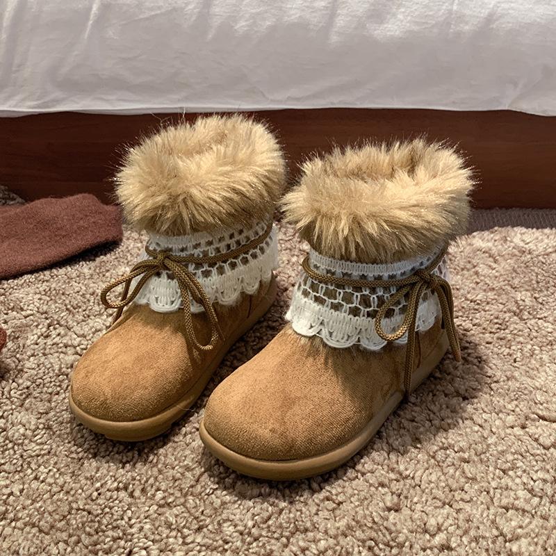 

Suding s fur integrated snow boots women s 2025 autumn new plush warm cotton shoes fluffy cotton boots 40 верблюд