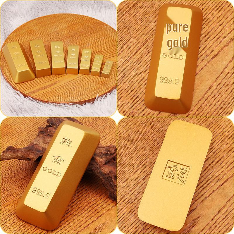 Brass Gold Bar Prop - Home Decor, Shop Display, Housewarming Gift, Solid Handicraft