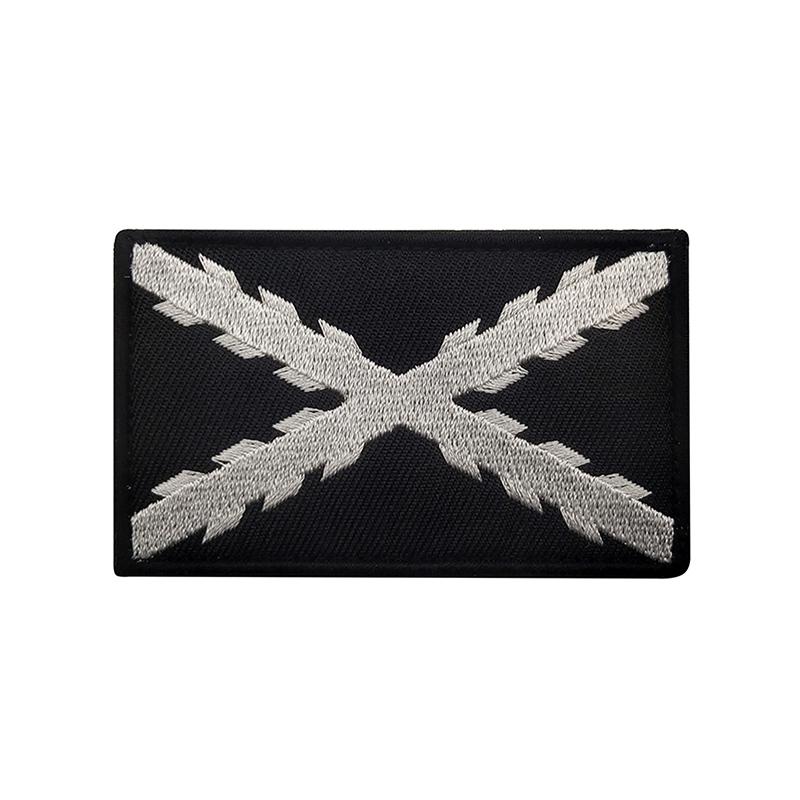 

Инфракрасный светоотражающий патч Патчи с испанским флагом Эмблема бургундского креста Аппликация Вышитые патчи Наружный тактический значок-патч