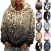 Women's Floral Print Long Sleeve Hoodie with Pockets and