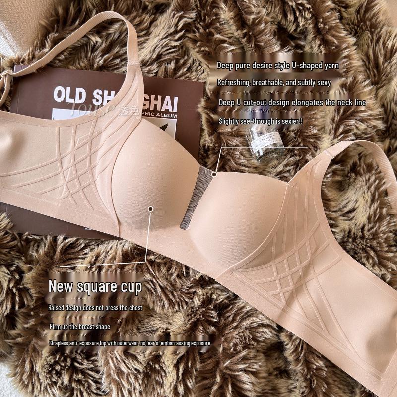 2024 Summer Seamless Lift Bra for Women - Small Chest, Side Support, Sexy Thin Design