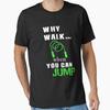 Why Walk When You Can Jump Rope Jumping Essential T Shirt Vintage Comfortable Slightly Stretched Versatile Homme Stylish