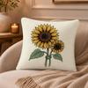 Sunflower Cushion Cover Anti-dustmite Pillowcase Invisible zipper silky short plush Sofa cushion cover