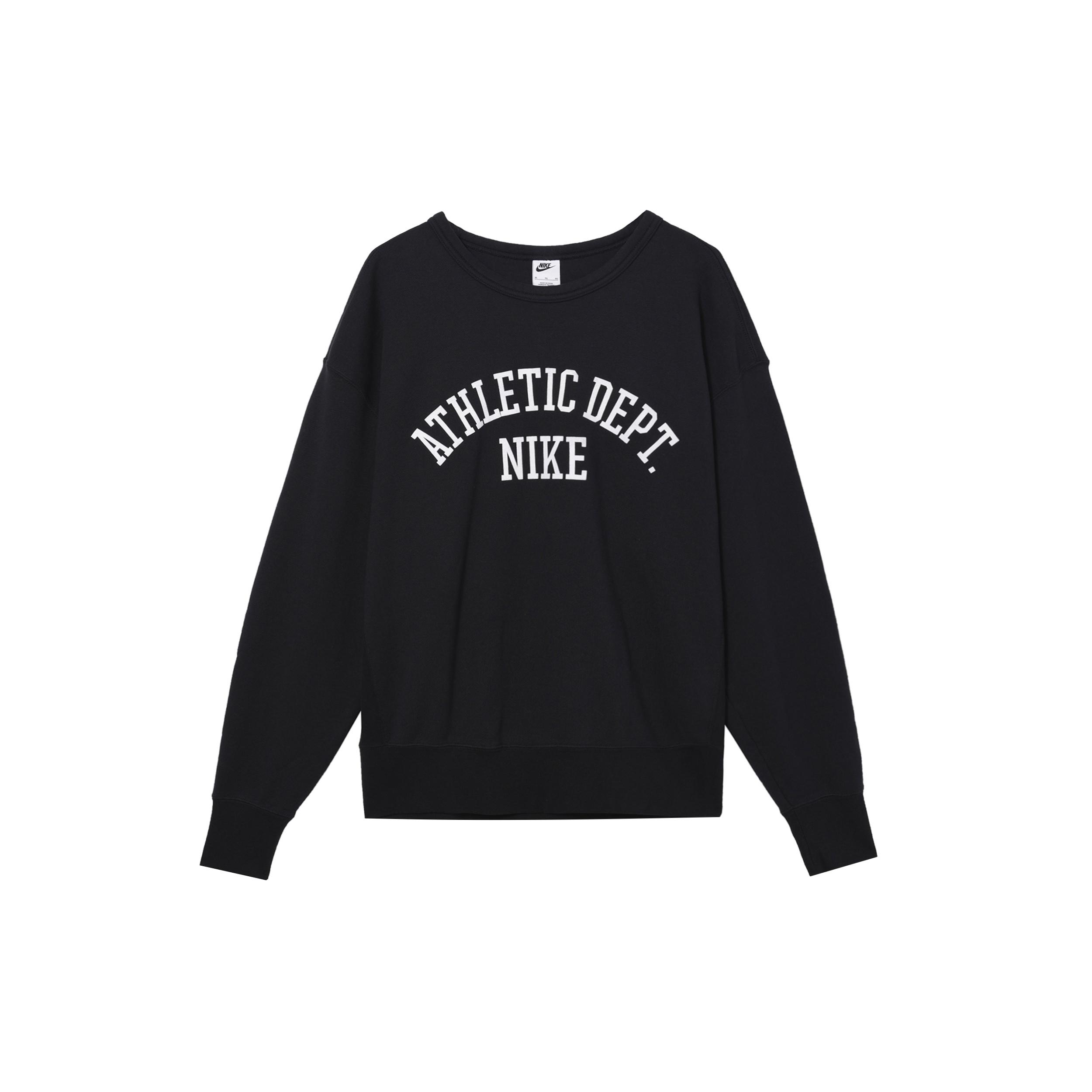 Nike Sportswear Trend Fleece Crew Top Black Men s DX0026-010 XL