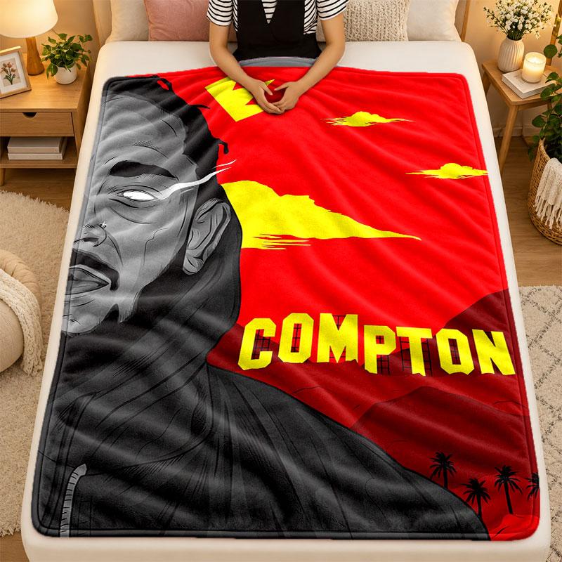 Flannel BlanketKendrick Lamar Warm Soft Throw Blanket for Indoor Sofa Bed Living Room Use