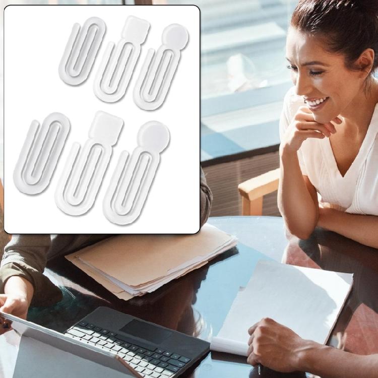 Creative Acrylic Paper Clips, Set Of 100 Multifunctional Book Sealing Clip Office School Document Craft Accessories