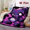 Purple teddy bear 2D Flat Pattern Flannel Blanket High quality All Seasons Warmth and Comfort Perfect for Christmas Gifts.SMT0917588