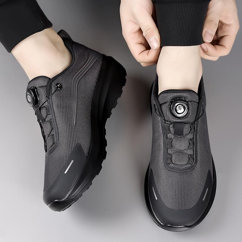 Men's shoes 2025 summer new platform rotating button sports shoes urban outdoor leisure comfortable mountaineering dad shoes