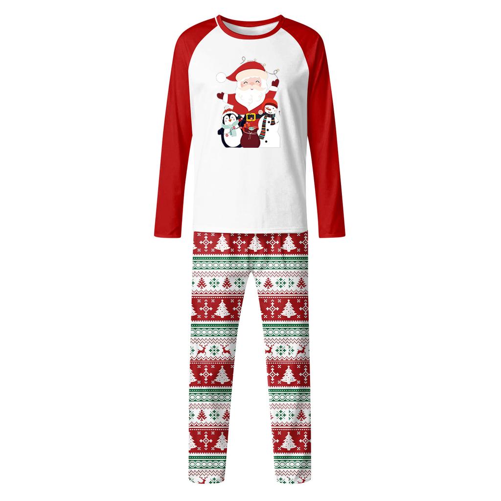 Christmas Day Prints Family Matching Long Sleeve Tops+Pants Set Family Matching Sets
