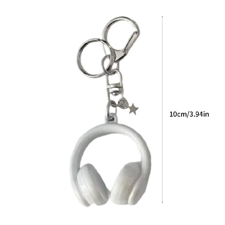 Headphone Carabiner Keychain Vibranting Color Transition Decoration for Keys Bags or Zippered Compact Travel Companions