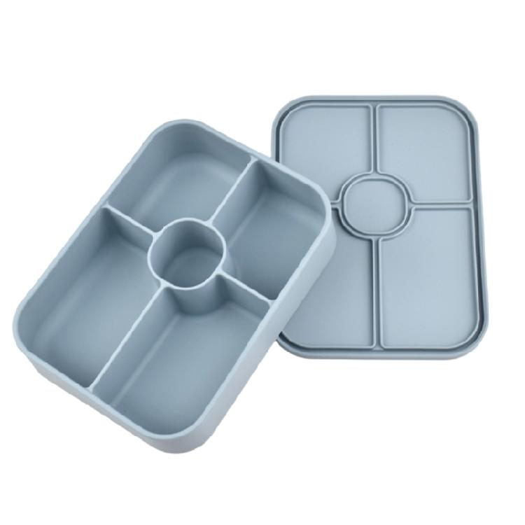 5 Zone Silicone Meal Preps Box With Dedicated Condiment Holders Freezers To Microwave Convenience For Daily Use