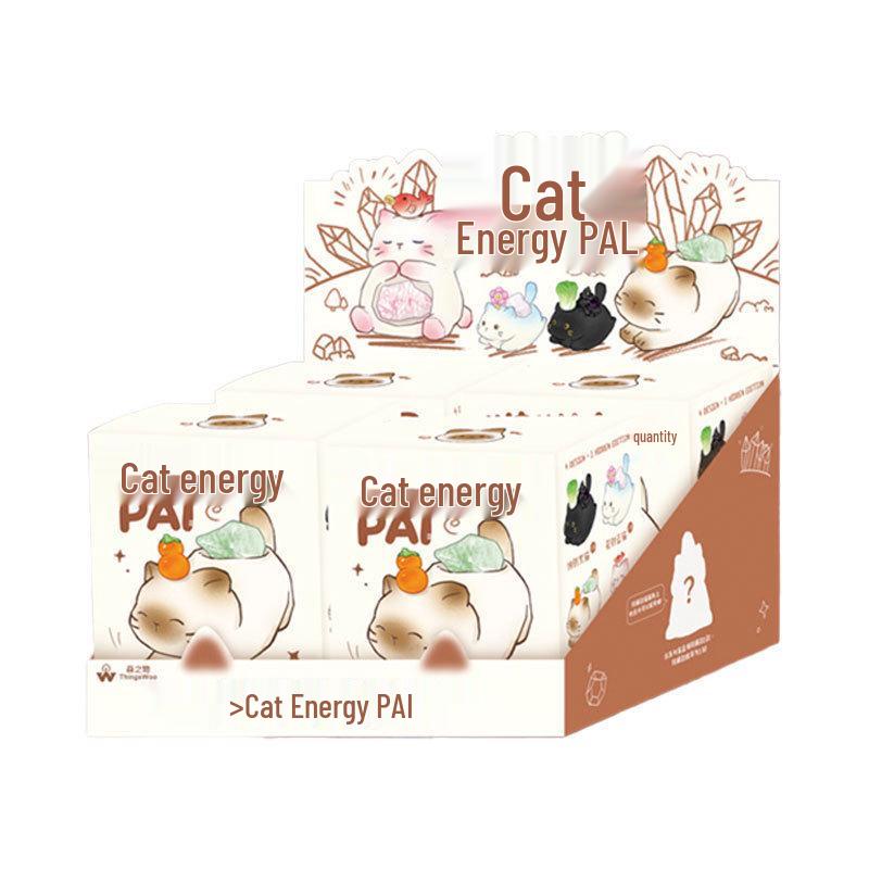 Creative Cute Cartoon Cat Emotion Blind Box Resin Desk Figurine Gift