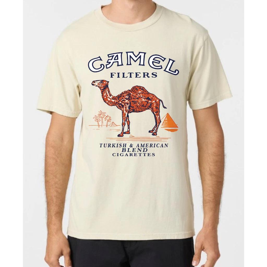Classic Camel Cigarettes Yellow Short Sleeve T-Shirt – All Sizes 4XL