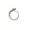 Zirconia Feather Metal Ring: High-End Korean Style, Simple and Trendy Versatile Women's Jewelry.