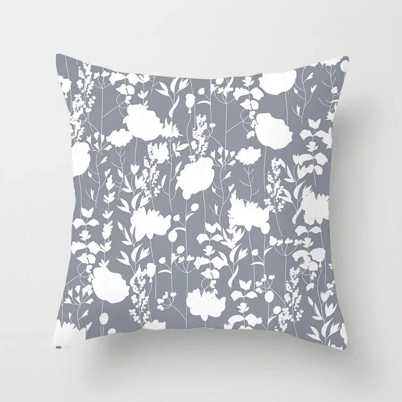 Gray Geometric Printing Sofa Cushion Cover Pillowcase Home Decor Party Car Bedding