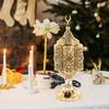 Electric Incense Burner Desktop Aroma Burner Portable Metal Censer Holder Plug in Retro Vintage Decorative Centerpiece for Home