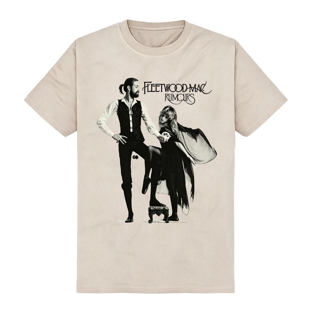 Fleetwood Mac Rumours T-Shirt Vintage Rock Bohemian and Gypsy Punk Tee Black and White Art Tshirt Cotton Women Men Tops