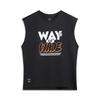 Li Ning X Jay Flow Collaboration Wade Series Letter Print Crew Neck Comfortable Versatile Loose Tank Top Men Tops Black AVSV171-1