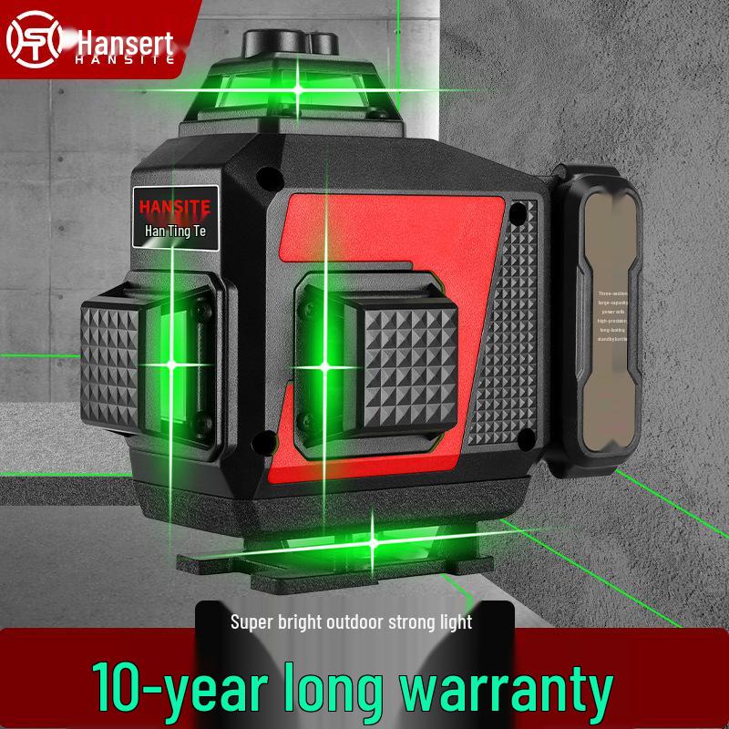 High-Precision 12/16-Line Green Infrared Laser Level for Indoor/Outdoor with Auto-Leveling