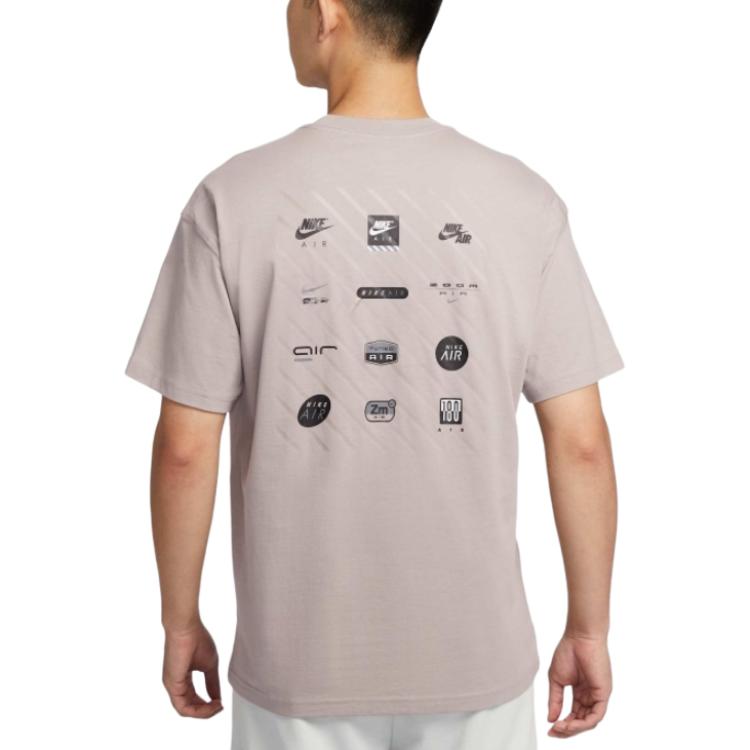 Nike M90 Breathable Fashion Versatile Soft Short Sleeve T-Shirt Men Tops Purple Gray HJ0727009