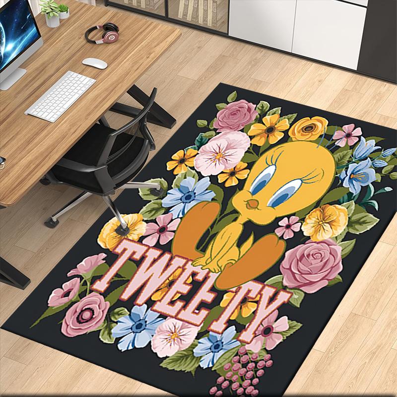 Tweety Printed Carpetrugfor Office Chair Living Room Bedroom Kitchen Room Decor Gifts