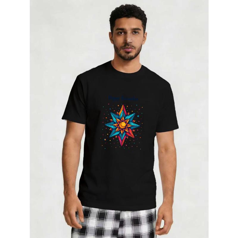 Минималистичная мужская религиозная футболка, принт с крестом, свободный крой, для повседневной носки S