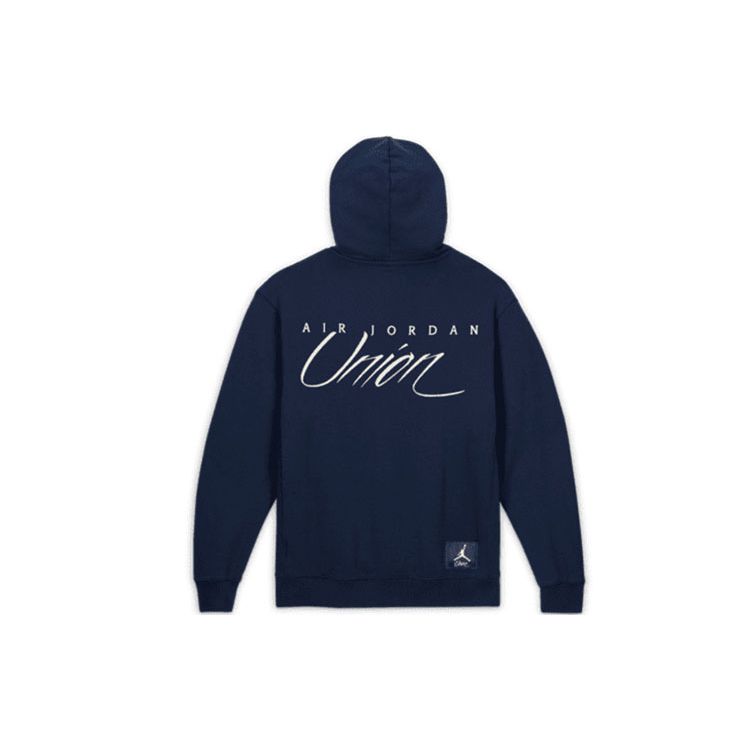 Jordan X Union MJ Fleece Hoodie (Asia Sizing) College Navy/Coconut Milk Unisex Streetwear DV7335-419