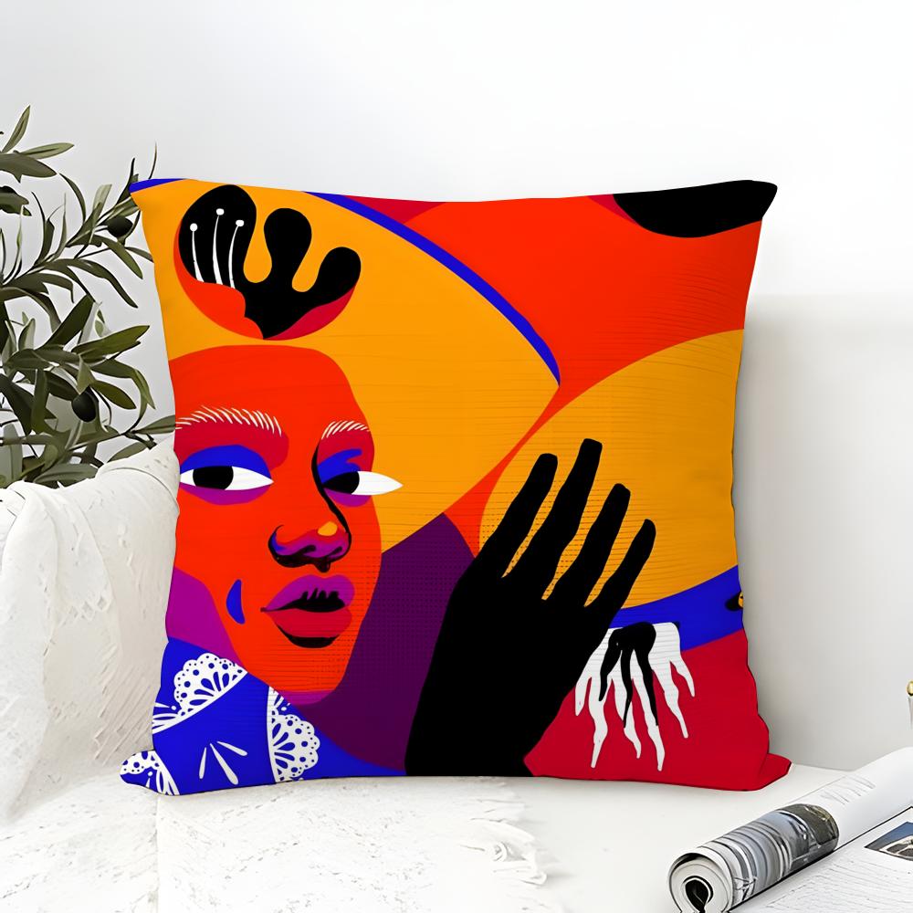 Color Illustrator W-Willian Santiago Art 4 Pillow Case Linen Pillow Case Sofa Home Decor Cushion Cover Cushion Cove