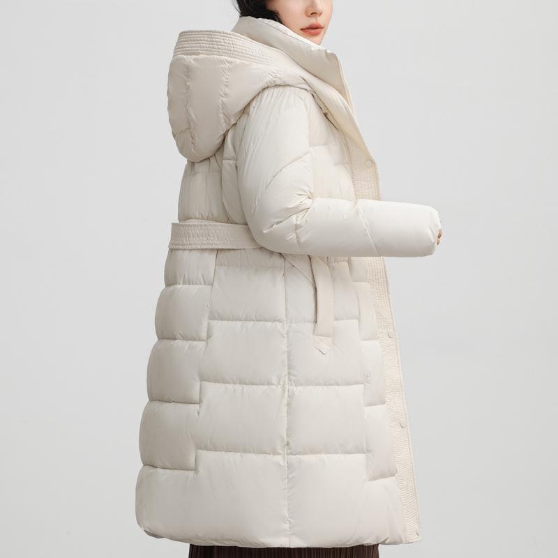 Warm Long Parkas for Women Overcoat With Belt Plus Size Fashion Long Sleeve Thick Woman Winter Coats Hooded