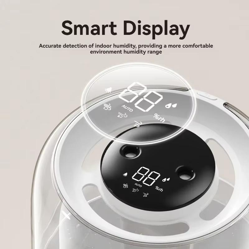 6.8L Large Capacity Humidifier USB Dual Spray Home Office Bedroom Desktop Air Moisturizer Purifier Silent Night Light Diffuser