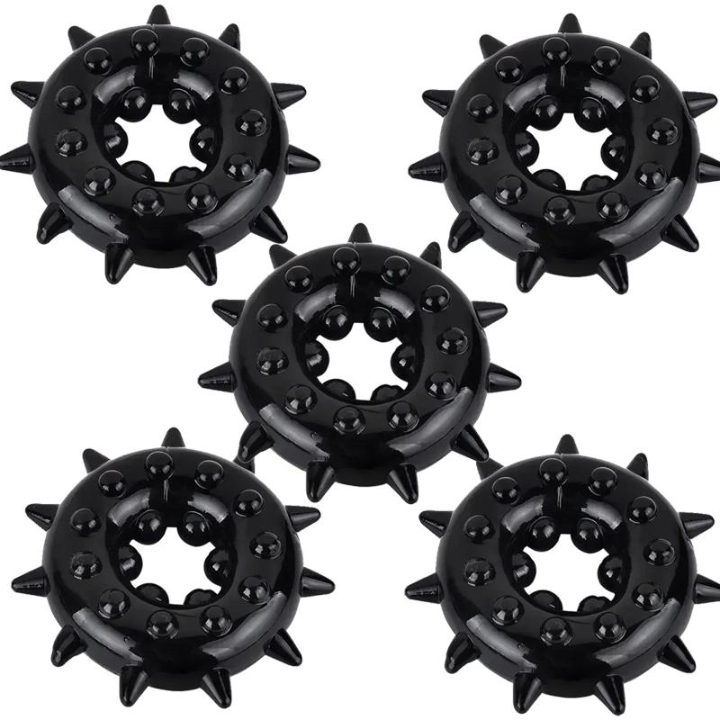 Male Cockring TPE Soft Time-delay Ring Snowflake Shape Masturbator Flexible TPE Erection Ring Adults Sex Toy for Men Lock Ring