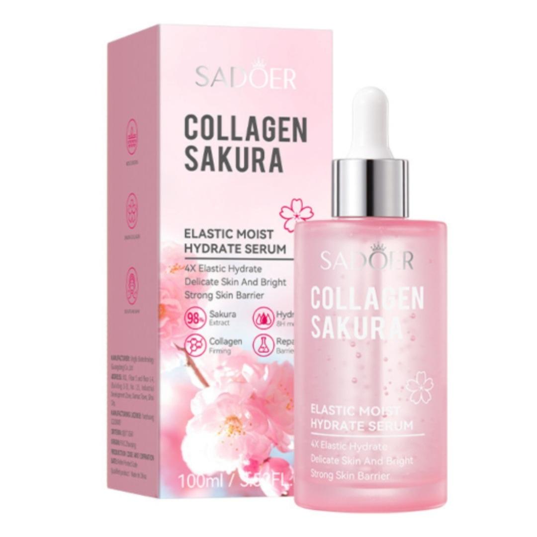 Gesichtsserum mit Sakura-Extrakt und Kollagen SADOER COLLAGEN SAKURA ELASTIC MOIIST HYDRATE SERUM - 100 ml