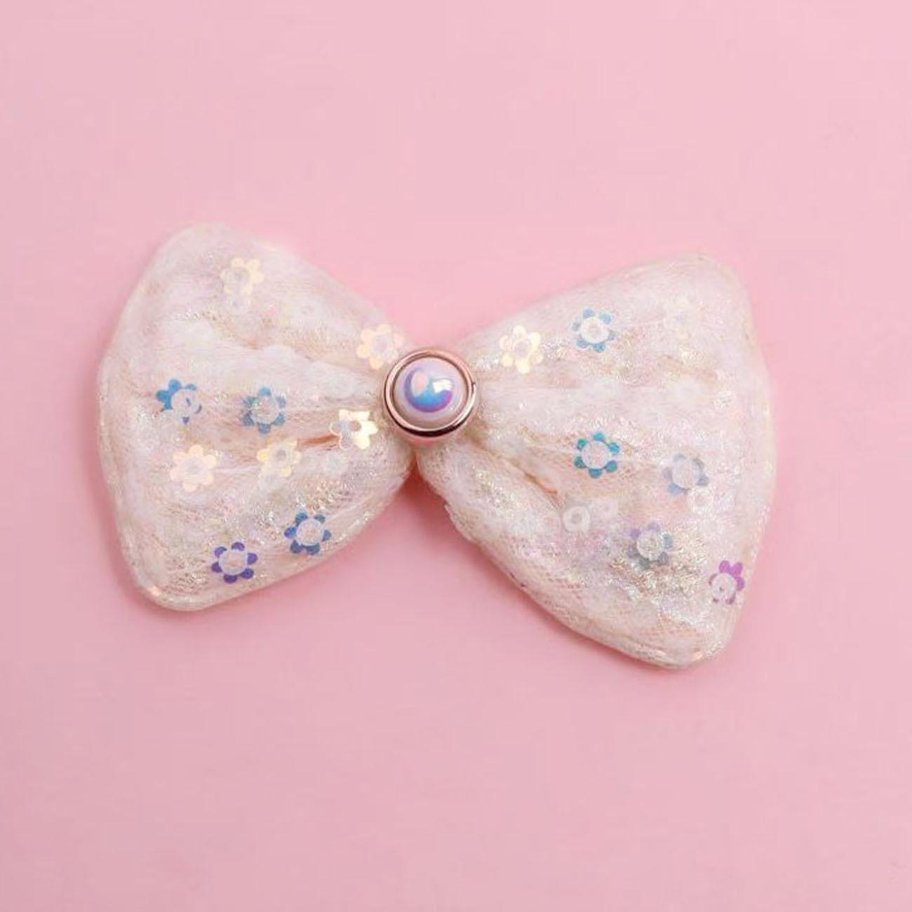 Children s DIY Floral Sequin Bow Hair and Clothing Accessory Box