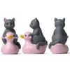Ornament PVC Model Educational Toy Cat Ornaments Sitting Pink Duck Cat Small Statue Cat Miniature