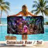 Custom Text Beach Towel, Soft Absorbent Swimming Multi-use TowelCourage the Cowardly Dog