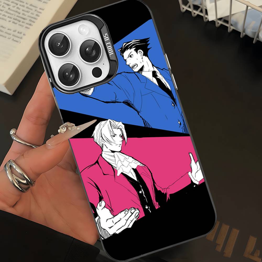 

Classic Game Ace Attorney Phone Case For IPhone 16 15 14 13 12 11 17 Pro MAX Plus Pro Matte Shockproof Cover iPhone 16 pro