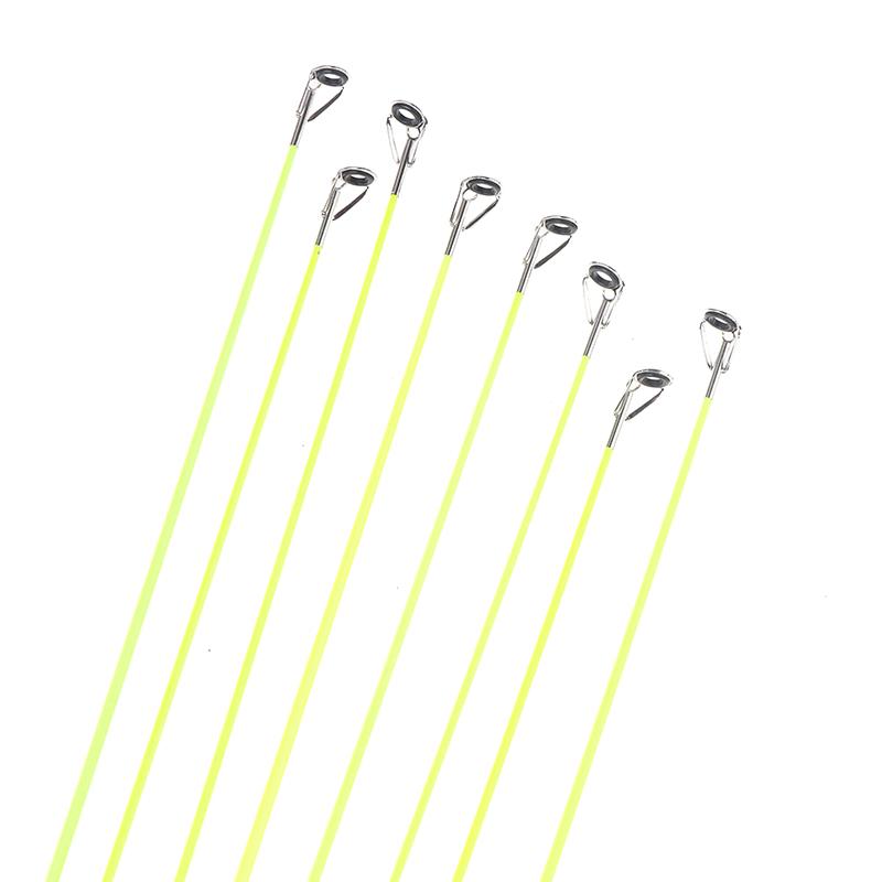 5Pcs 42Cm Boat/Raft Rod Tip Spare Tail Fiberglass Refit Replacement Fishing Rod Tip With Top Ring Fishing Gear Accessories
