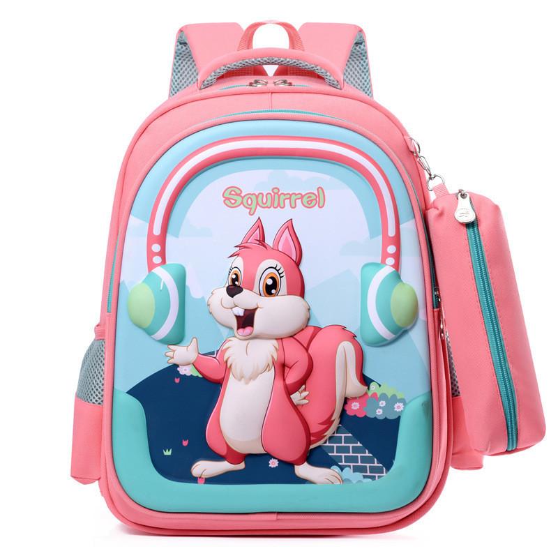 Милый Мультяшный Жесткий Детский Рюкзак Очаровательный Принт с Животными Для Мальчиков и Девочек