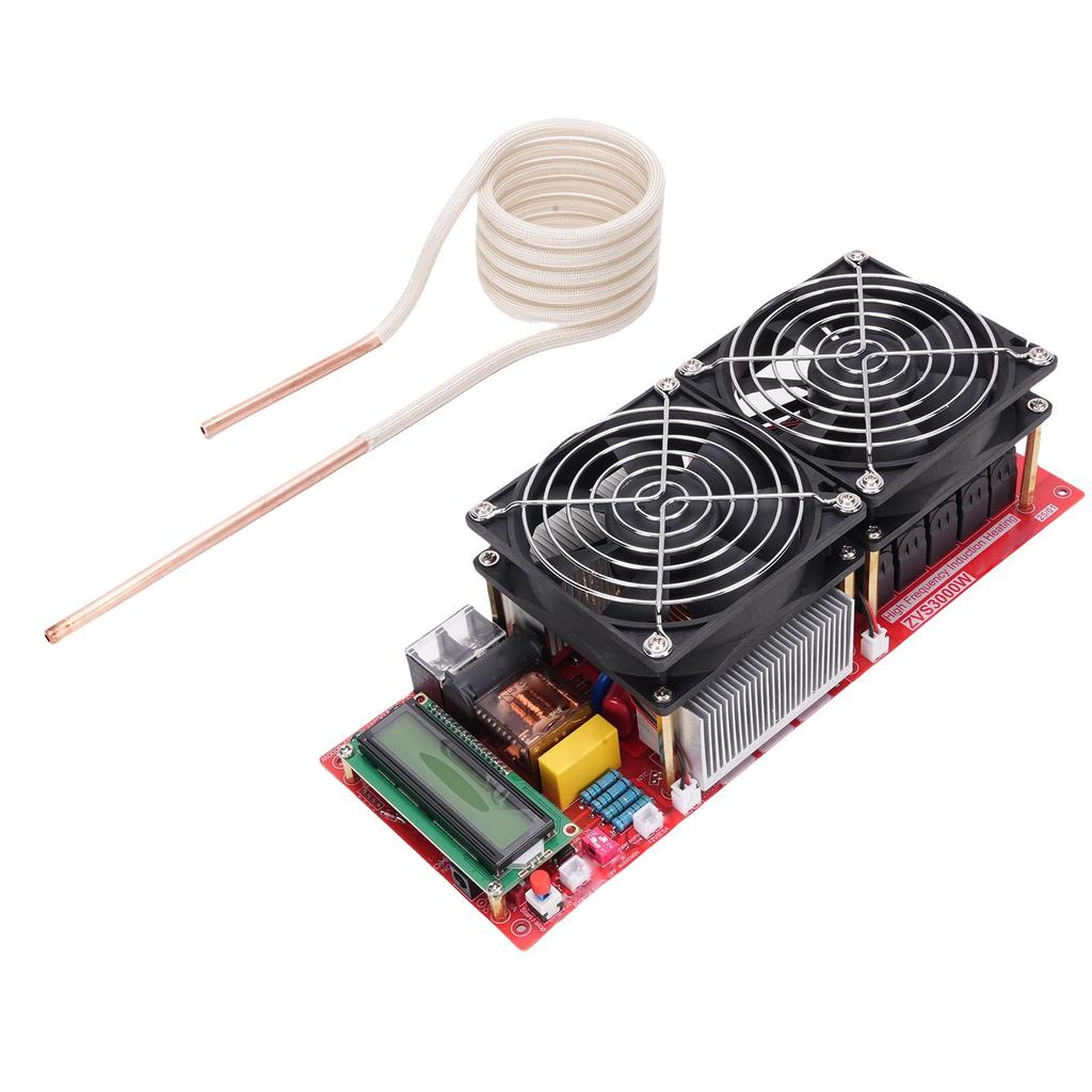 3000W ZVS Induction Heater Module DC 24 65V Flyback Driver Induction Heating PCB Board Module with Copper Tube Pump US