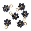 5pcs/Lot Crystal Small Flower Bead Pendant with Stainless Steel Connector for Earrings Necklace Pendant DIY Jewelry Making