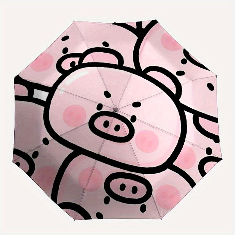 

1pc Piggy Pattern Automatic Open/close, All-Season Portable Folding Umbrella for Friends, Travel, Everyday yy250812141