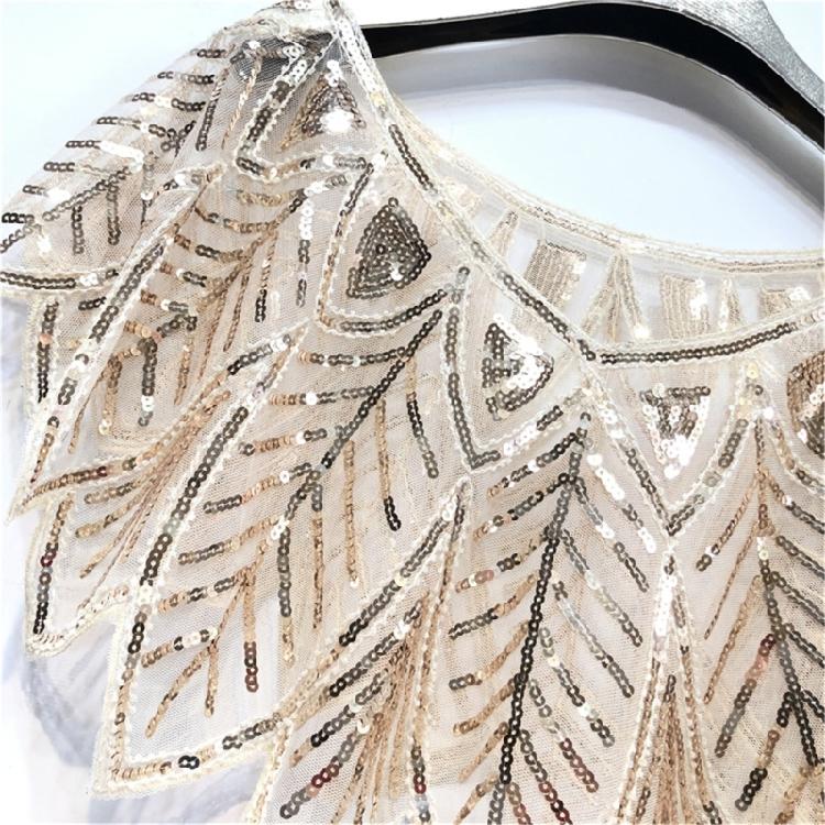 Sequins Flapper Shawl Costume Beadwork Accessories for 20s Theme Party