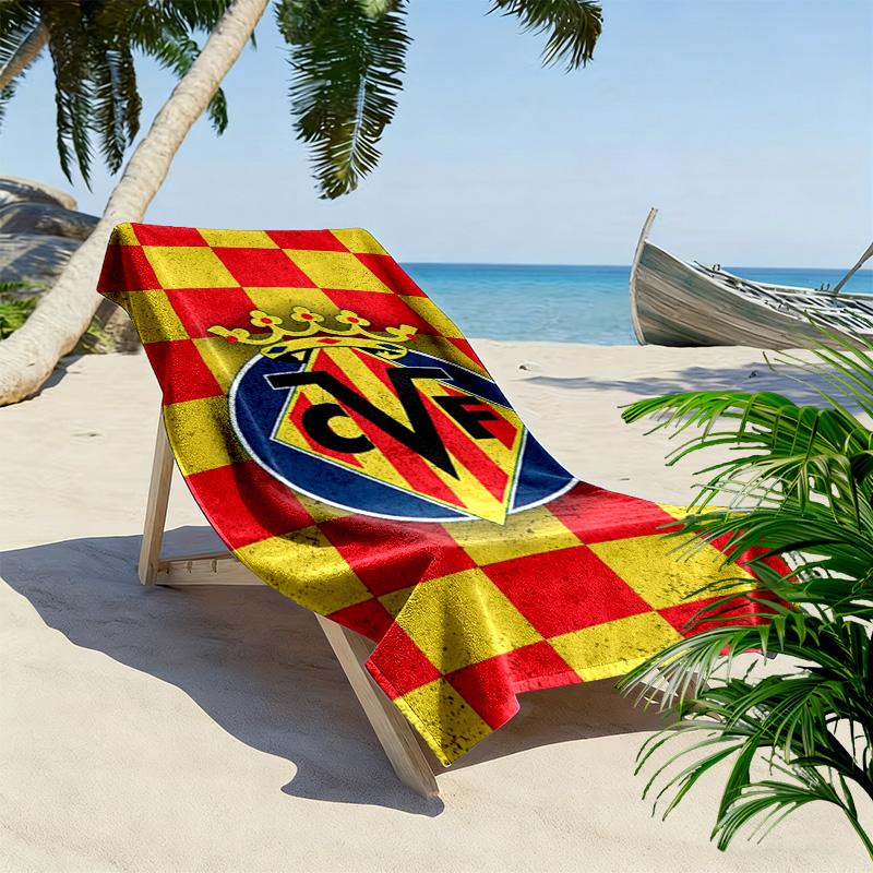 Villarreal Print Beach Towel, Large Soft Quick Dry Towel for Beach Camping Swimming