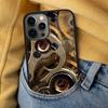 Steampunk Gear Mechanical Magnetic Soft Phone Case for iPhone 16 Promax 15 Pro 13 14 Plus 11 12 Mini MagSafe Coque