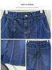 2025 New High-Waisted Mid-Length Denim Skirt - Slimming & Versatile for Petite Women