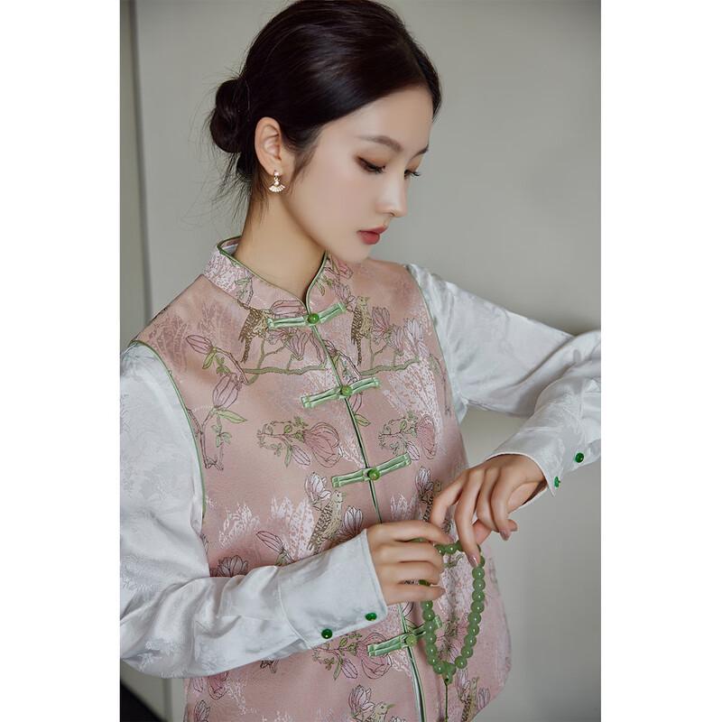 Women's New Chinese Style Stand-Collar Brocade Vest