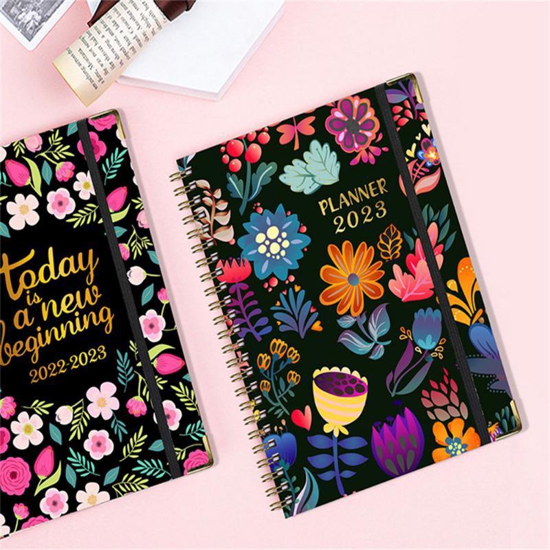 Agenda A5 2023 Planner Quaderno a Spirale Programma Diario Cancelleria Blocchi Appunti Kawaii Album da Disegno Accessori Scolastici Diario di Bilancio