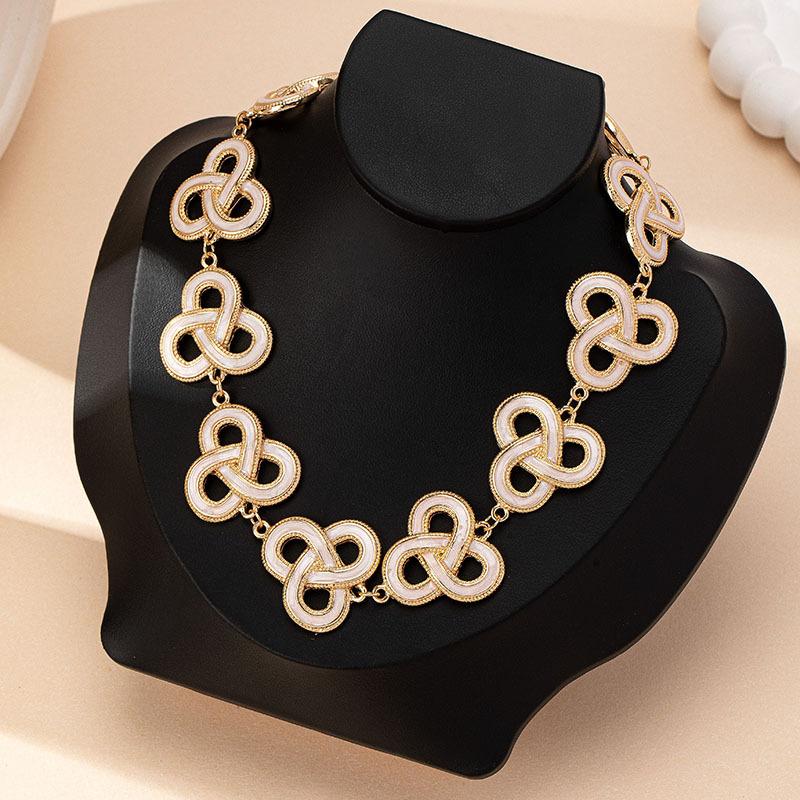 Mode Ohrringe Halskette Ring Armband Set