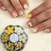 1box Cute Bee Daisy Sunflower Nail Charms 10mm Resin Yellow White Floral Nail Gems Flatback Sunflower Daisy Bee Nail Decora D@37